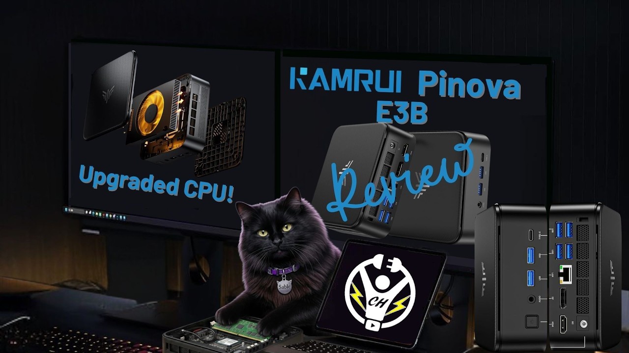 Kamrui Pinova Mini with Ryzen V2748 - E3B Mini PC with Triple