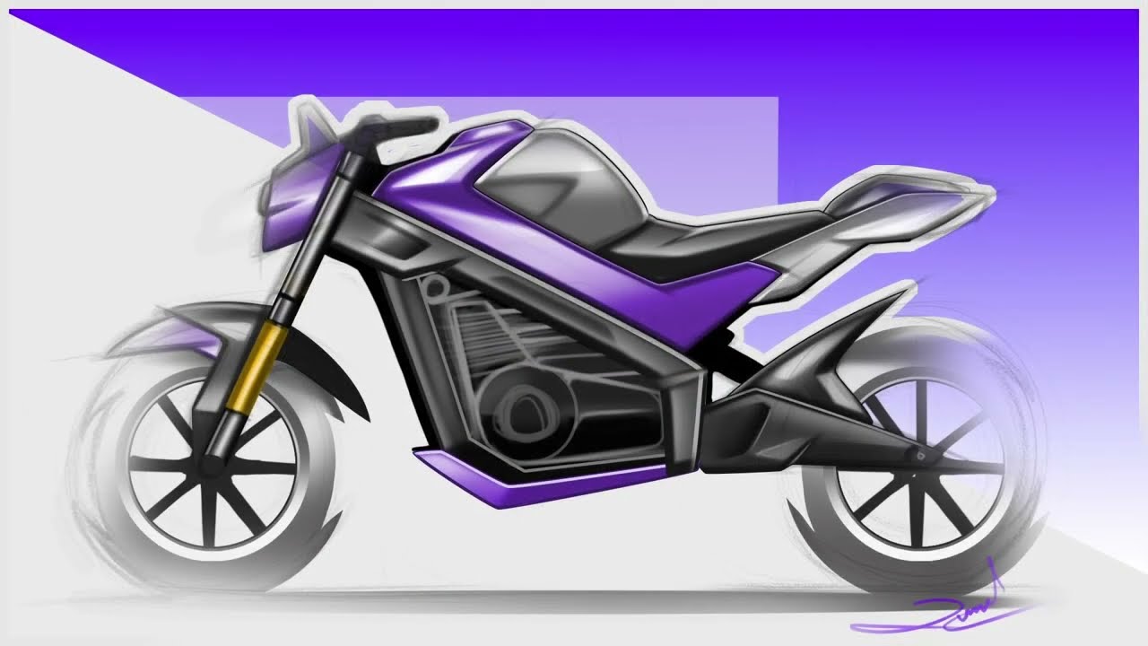 Motorcycle Digital Rendering