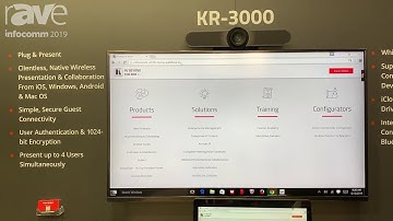 InfoComm 2019: Kramer Demos KR-3000 Wired or Wireless Huddle Space Room Package