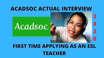 ACADSOC INTERVIEW JUNE 2020 |THE INTERVIEWER CUT ME OFF!
