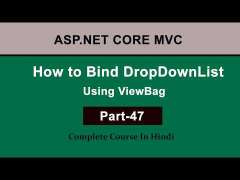 How to Bind DropDownList in ASP.NET Core MVC Using ViewBag
