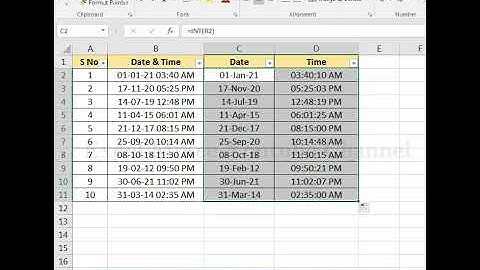 How to Split Date and Time in Excel #Shorts