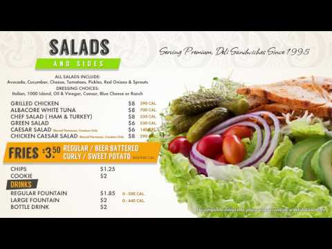 Digital Signage Salad and Side