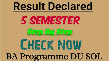 Ba Programme 5 semester Result Declared|Step By Step Check The Result