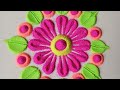 Simple Rangoli 12 | Satisfying Rangoli| Easy Rangoli Tips and Tricks |  #rangoli  #satisfying #asmr
