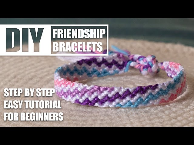 Easy Friendship Bracelet - Basic ZigZag * Moms and Crafters