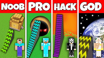 Minecraft Battle: NOOB vs PRO vs HACKER vs GOD | TRAMPOLINE RAMP HOUSE BUILD CHALLENGE Animation