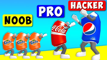 NOOB vs PRO vs HACKER - 💪 Coke vs Pepsi Wars