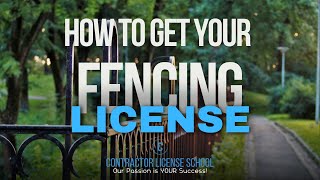 How to get a Fencing Contractors License in 2024 (C-13) - CLS by Contractor License School 27 views 1 month ago 4 minutes, 23 seconds