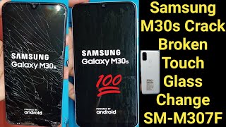 Samsung M30s Crack broken damage only Touch glass change replacement. SM-M307F.टच ग्लास ऐसे चेंज करे