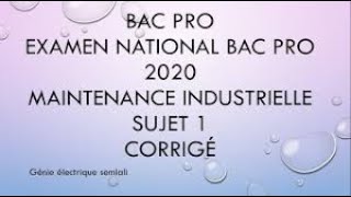 BAC PrO @@_2020 CORRECTIONالامتحان الوطني   مسلك التصنيع الميكانيكي )ح