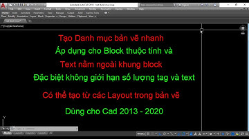 Lisp tạo danh mục bản vẽ siêu nhanh - DM