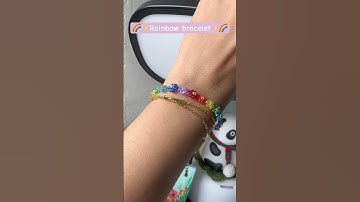 Rainbow 🌈 bracelet making diy #shortviral #diy #shorts #craft #jwellery #varshaartwork
