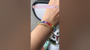 Rainbow 🌈 bracelet making diy #shortviral #diy #shorts #craft #jwellery #varshaartwork