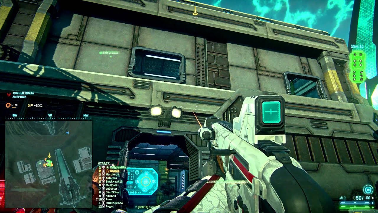 Штурм стандартного двухэтажного здания. PlanetSide2.