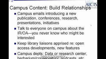 Engaging Your Campus in Utilizing Institutional Repositories