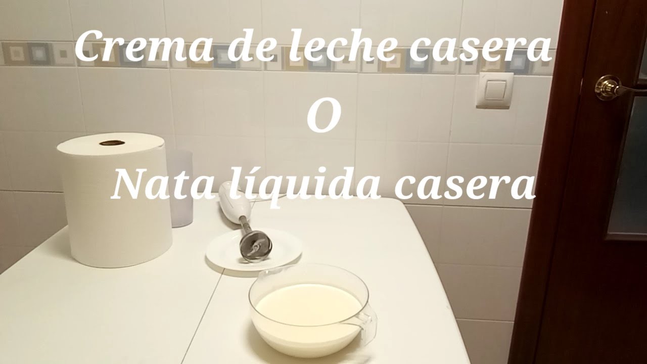 🥛 Cómo hacer Crema de Leche Casera con 2 ingredientes | Nata líquida fácil y rápida