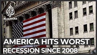 Recession sign: US economy shrinks 4.8 percent in first quarter