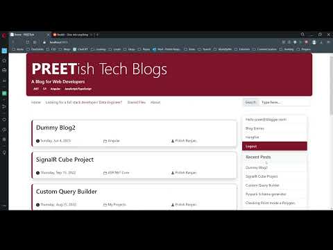 Blog Website using ASP.NET Core MVC || ASP.NET Core MVC Projects