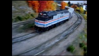 Amtrak Push Pull Operations in HO Scale  with Cab Car/F40 315