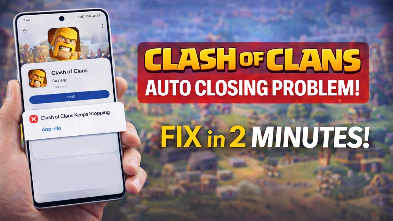 Clash Problem Clash of Clans Auto Close Problem Fix (Android & iPhone) | COC App ...