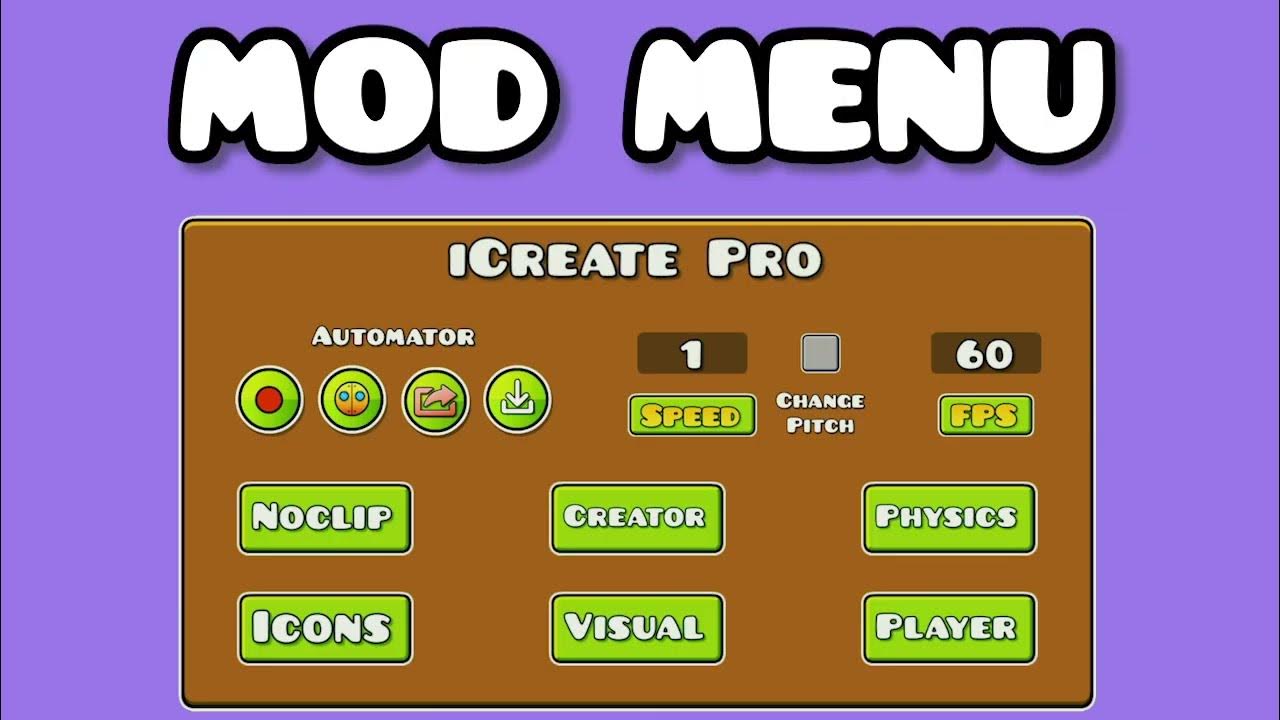 I updated my GD mod menu : r/geometrydash