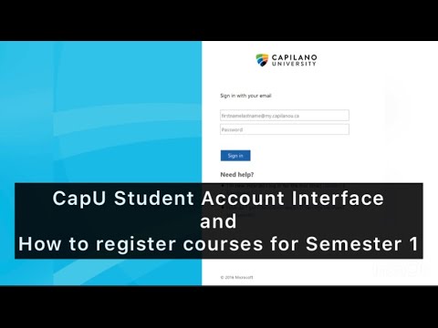 How to register courses in Capilano University?