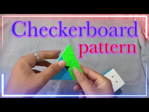Checkerboard pattern in pyraminx cube