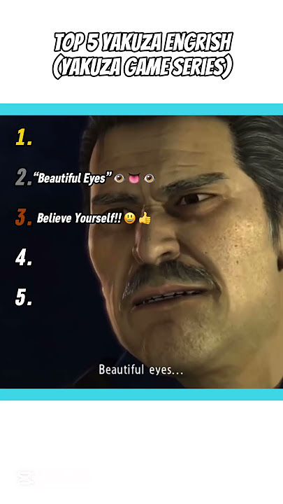 TOP 5 YAKUZA ENGRISH #yakuza #yakuza0 #yakuzameme #majima #majimagoro #kiryukazuma #kiryu #ranking