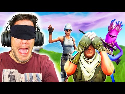 Playing Fortnite Blindfolded!!