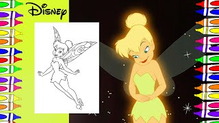 Coloring TINKERBELL From Disney's Peter Pan! - Learn to Draw and Color