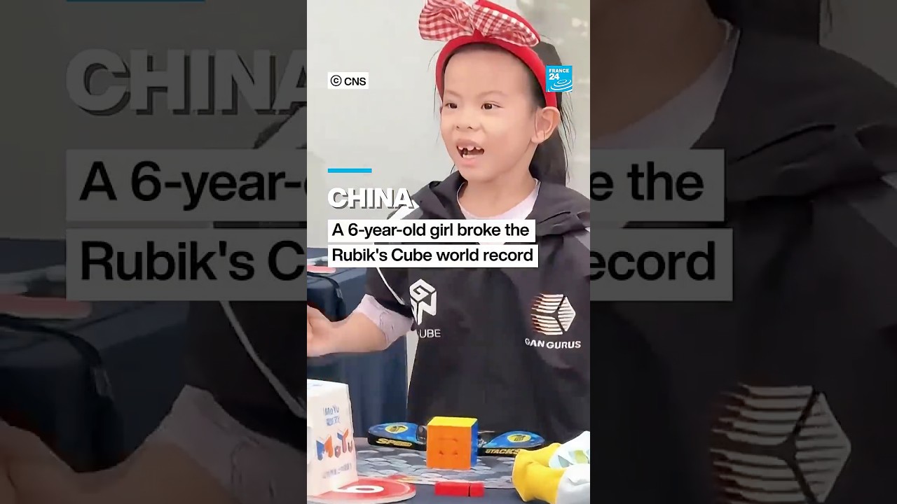 Six-year-old girl breaks Rubik's Cube world record • FRANCE 24 English
