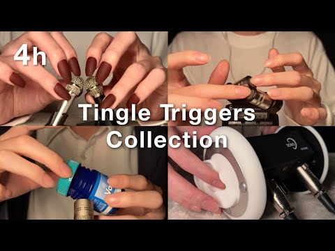 ASMR 99.9% Sleep…😪Tingle Triggers Collection 4 Hours (No Talking)