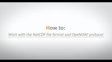 How To #5: Work With NetCDF and OPeNDAP protocol