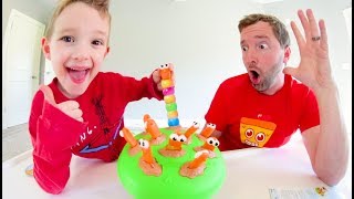 Father & Son PLAY INCH WORMS! / Make The Longest Worm!