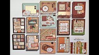 Echo Park - My Favorite Fall - 28 cards from one 6x6 paper pad