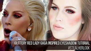 Glittery Red Lady Gaga Inspired Eyeshadow Tutorial #stealherlook collaboration with ipsy @RebeccaShores
