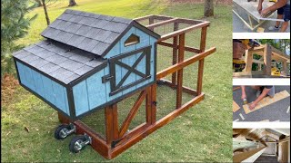 Portable Chicken Coop:  StepbyStep Build  Easy to Clean V4.0 (No Commentary)