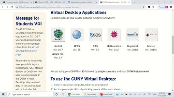 How to use CUNY virtual desktop to use SPSS