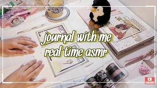 Real time ASMR Journal with Me/6 ring binder/creative journal/collage art/korean bujo/stationery