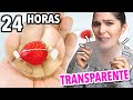 24 HORAS COMIENDO TRANSPARENTE! 😱 1 Dia Entero Comiendo por Colores 🔥 RETO Caro Trippar