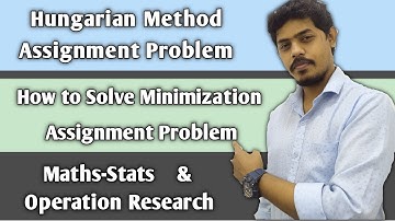 How to Optimal solution in Assignment Problem ll Minimization Based ll Maths-Stats ll Mukund Pathak