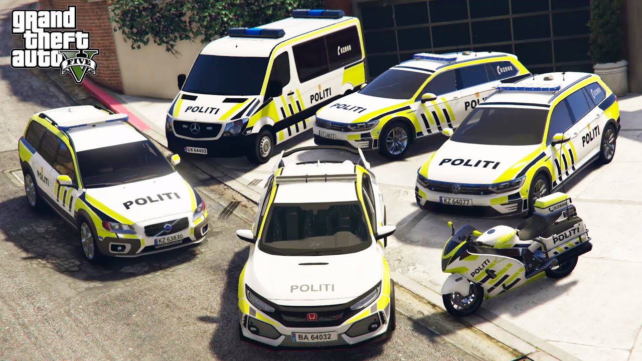 GTA 5 - Stealing Norwegian Emergency Vehicles With Franklin! | (GTA V Real Life Cars #43)