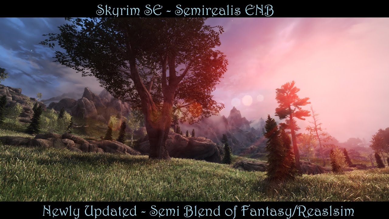 skyrim special edition enb game is red