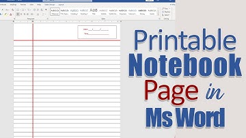 How to create Notebook page in word