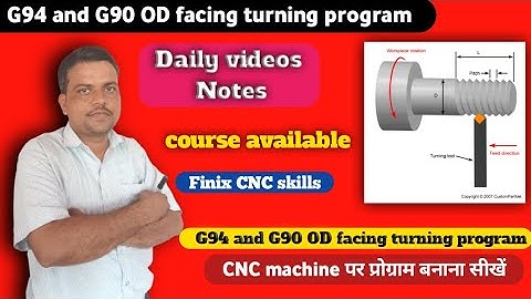 G94 and G90 OD Facing turning Programs || G94 Facings cycle program || G90 OD turning program Fanuc