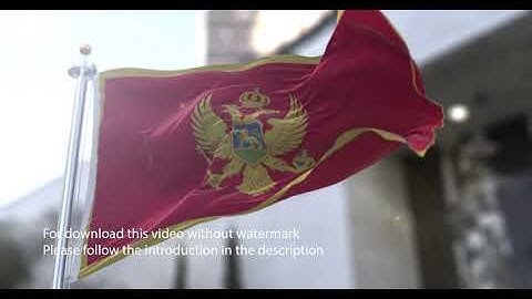 Montenegro flag with 3d effect blowing in the wind 3D Flag V2 long