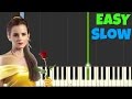 The Beauty And The Beast [SLOW Easy Piano Tutorial] (Synthesia/Sheet Music)