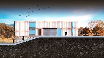 Architecture section rendering with Adobe Photoshop- Photoshop Architecture Tutorial