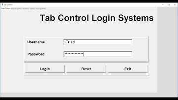 Overview of a Tab Control Login System Developed in Python